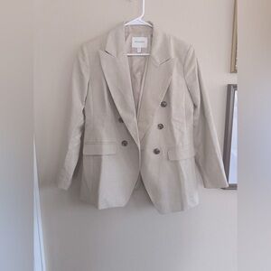 Banana Republic Light Tan Double-Breasted Blazer
